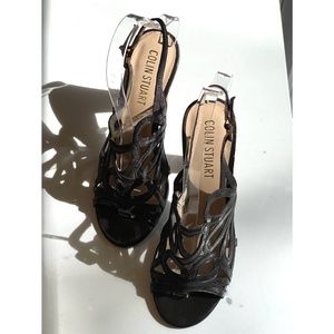 Colin Stuart leather strappy heeled sandals. size 6